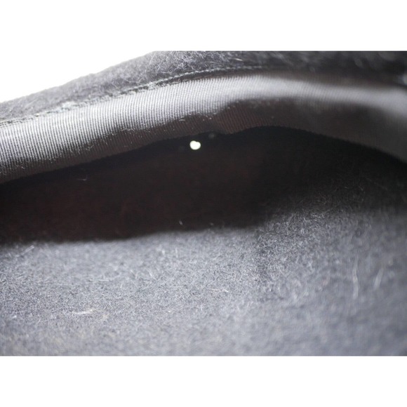 Vintage Black K-M-F Neumann Endler Wool Fascinator Hat With Bow - Picture 13 of 16